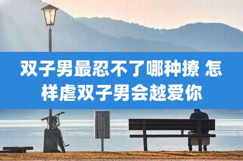 双子男最忍不了哪种撩 怎样虐双子男会越爱你