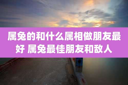 属兔的和什么属相做朋友最好 属兔最佳朋友和敌人