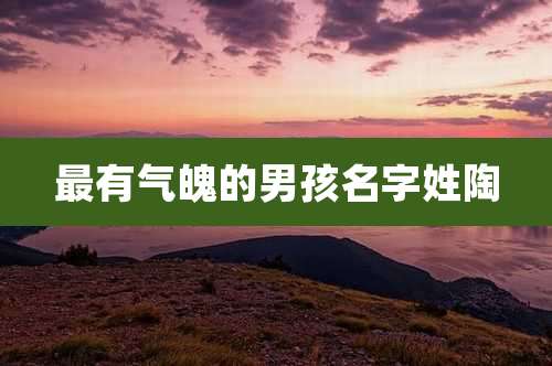 最有气魄的男孩名字姓陶