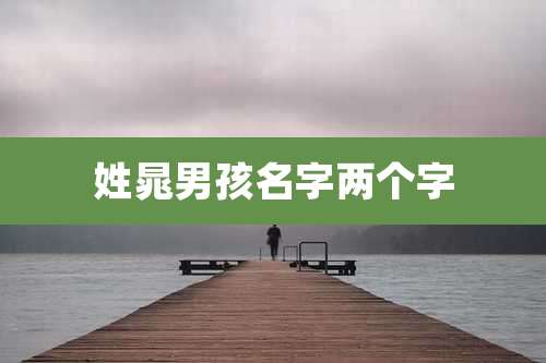 姓晁男孩名字两个字