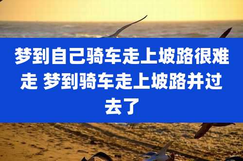 梦到自己骑车走上坡路很难走 梦到骑车走上坡路并过去了