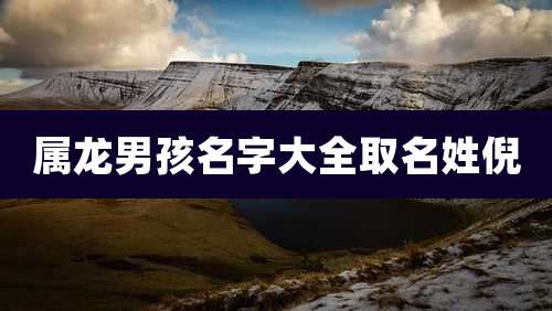 属龙男孩名字大全取名姓倪