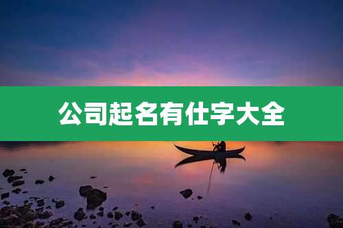 公司起名有仕字大全
