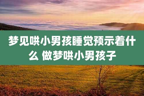 梦见哄小男孩睡觉预示着什么 做梦哄小男孩子