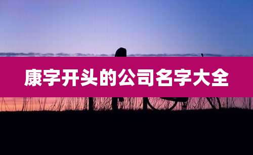 康字开头的公司名字大全