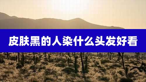 皮肤黑的人染什么头发好看