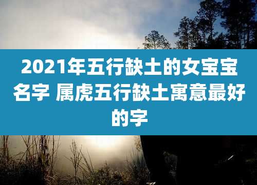 2021年五行缺土的女宝宝名字 属虎五行缺土寓意最好的字
