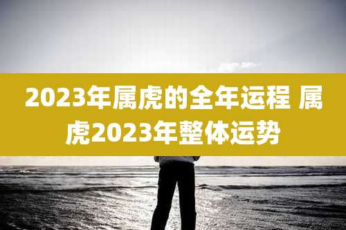 2023年属虎的全年运程 属虎2023年整体运势