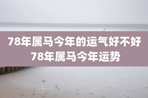 78年属马今年的运气好不好 78年属马今年运势