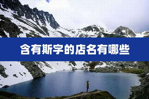 含有斯字的店名有哪些
