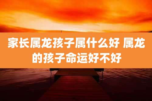 家长属龙孩子属什么好 属龙的孩子命运好不好