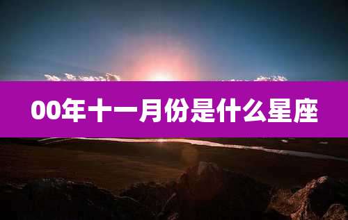 00年十一月份是什么星座