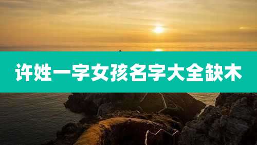许姓一字女孩名字大全缺木