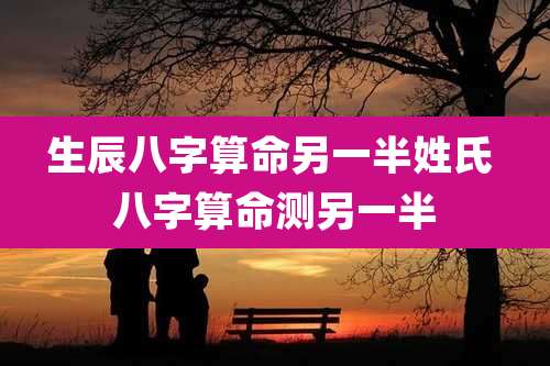 生辰八字算命另一半姓氏 八字算命测另一半