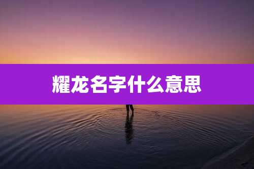 耀龙名字什么意思