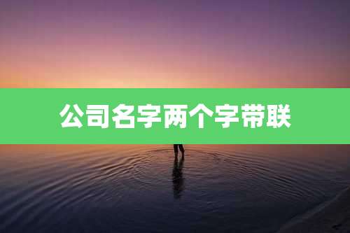 公司名字两个字带联