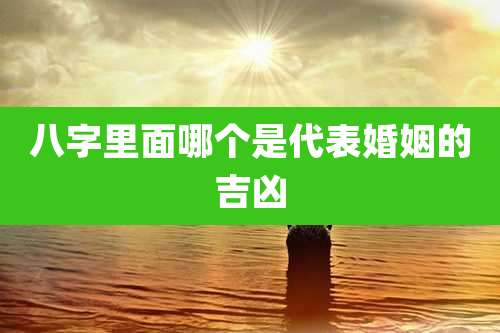 八字里面哪个是代表婚姻的吉凶