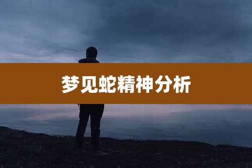 梦见蛇精神分析