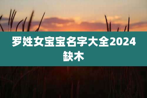 罗姓女宝宝名字大全2024缺木