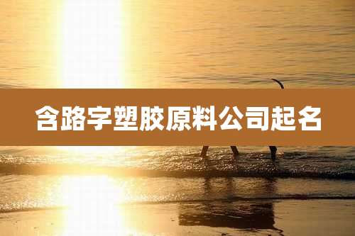 含路字塑胶原料公司起名