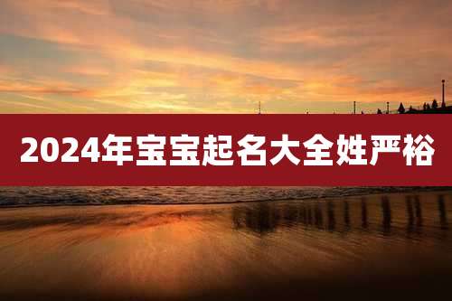 2024年宝宝起名大全姓严裕