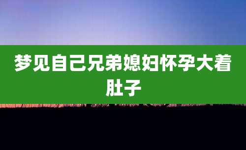 梦见自己兄弟媳妇怀孕大着肚子