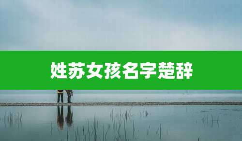姓苏女孩名字楚辞