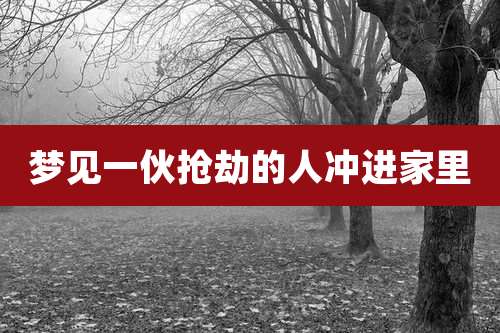 梦见一伙抢劫的人冲进家里