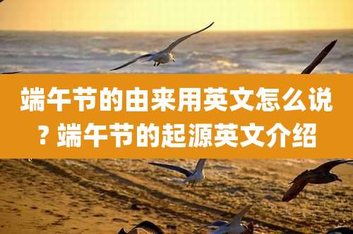 端午节的由来用英文怎么说? 端午节的起源英文介绍