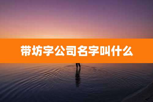 带坊字公司名字叫什么
