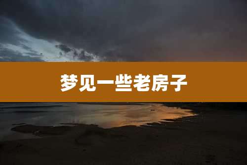 梦见一些老房子