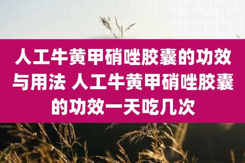 人工牛黄甲硝唑胶囊的功效与用法 人工牛黄甲硝唑胶囊的功效一天吃几次