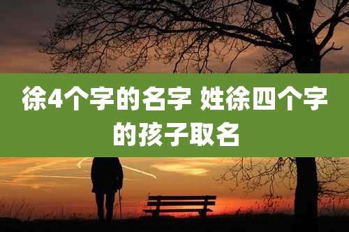 徐4个字的名字 姓徐四个字的孩子取名