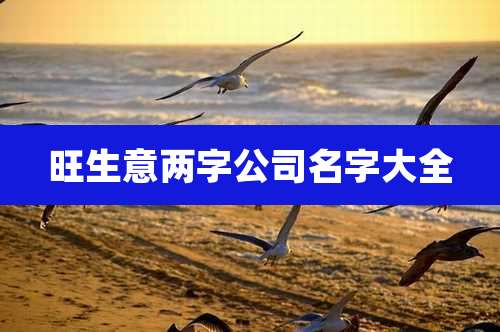 旺生意两字公司名字大全