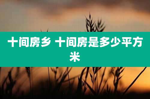 十间房乡 十间房是多少平方米
