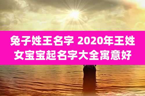 兔子姓王名字 2020年王姓女宝宝起名字大全寓意好