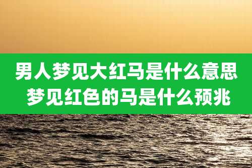 男人梦见大红马是什么意思 梦见红色的马是什么预兆