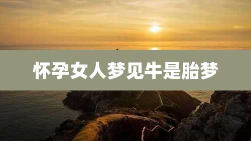 怀孕女人梦见牛是胎梦