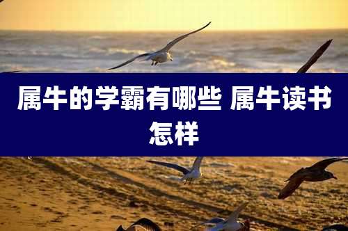 属牛的学霸有哪些 属牛读书怎样