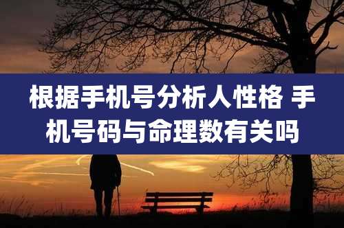 根据手机号分析人性格 手机号码与命理数有关吗