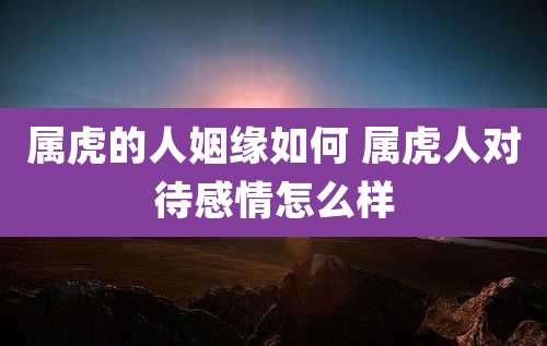 属虎的人姻缘如何 属虎人对待感情怎么样