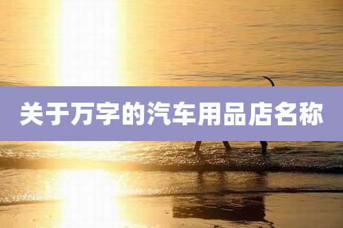 关于万字的汽车用品店名称