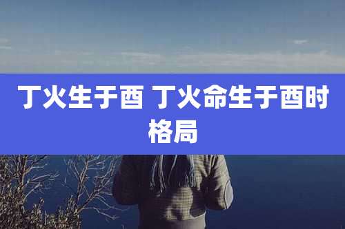 丁火生于酉 丁火命生于酉时格局