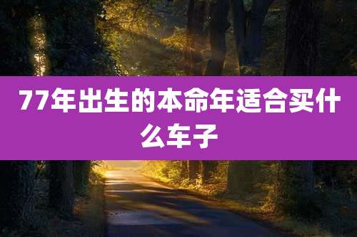 77年出生的本命年适合买什么车子