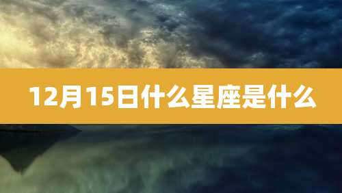 12月15日什么星座是什么