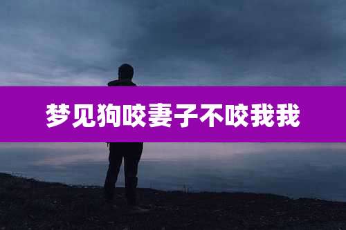 梦见狗咬妻子不咬我我