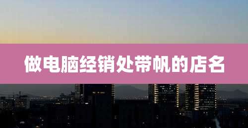 做电脑经销处带帆的店名