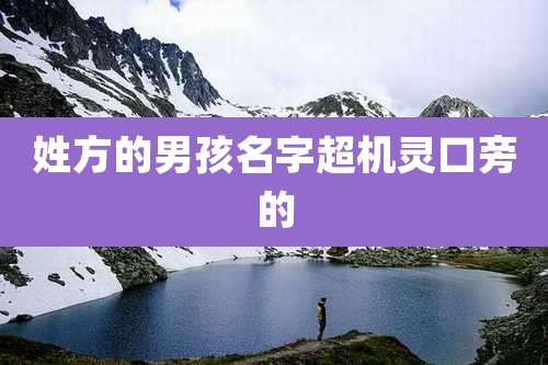 姓方的男孩名字超机灵口旁的