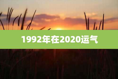 1992年在2020运气