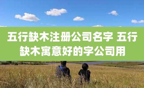 五行缺木注册公司名字 五行缺木寓意好的字公司用